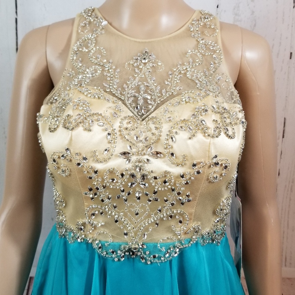 ALYCE PARIS Short Silky Chiffon Skater Dress - Picture 2 of 8